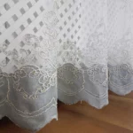 firana z haftem i welurem-szary  400x250 cm