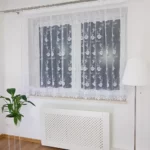 Firana z markizety i ozdobnej gipiury 300x150cm