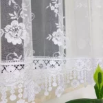 Firana z markizety i ozdobnej gipiury 300x150cm