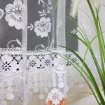 Firana z markizety i ozdobnej gipiury 300x150cm