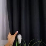 Dwie zasłony dekoracyjne - czarne