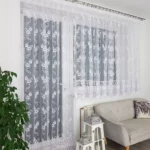 Komplet, firana balkonowa z markizety i ozdobnej 30cm gipiury