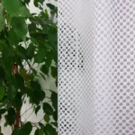 Zestaw do okna balkonowego , firany z gipiurą uszyte z siateczki na prosto