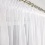 Komplet balkonowy, firany z woalu zdobione haftem 250cm