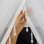 Firana gotowa z koralikami 200cm