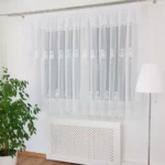 Prosta firana gotowa z haftem 400x150cm