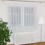 Prosta firana gotowa z haftem 400x150cm