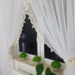 Elegancka Firana z Woalu z Gipiurą ecru –Stylowa, i Funkcjonalna!