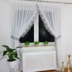 Elegancka Firana z Woalu z Gipiurą szarą –Stylowa, i Funkcjonalna!
