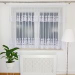 Firana z markizety z ornamentem kwiatowym