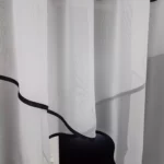Firana gotowa z zasłonami czarna